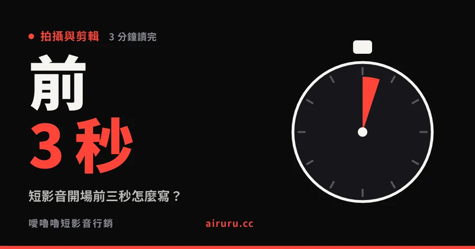 短影音開場前三秒怎麼寫？五種有效寫法與三種必死開場