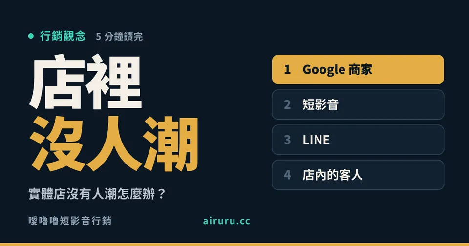 實體店沒有人潮怎麼辦？把線上流量帶到店裡的四個做法